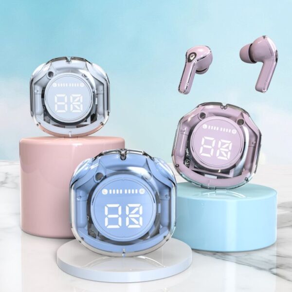 UltraPods Pro – Transparent Design, HD Bass, 30H Playtime | Multi-Color Earbuds
