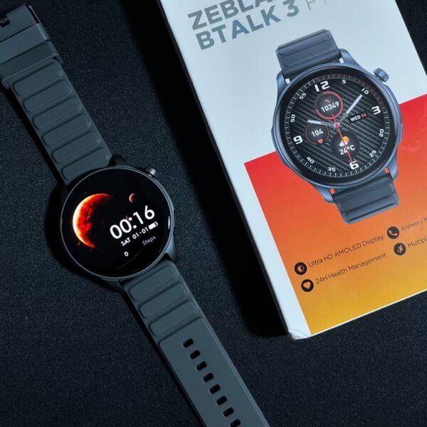 Zeblaze BTalk 3 Pro Smart Watch – AMOLED Display, Bluetooth Calling, 100+ Sports Modes | Black